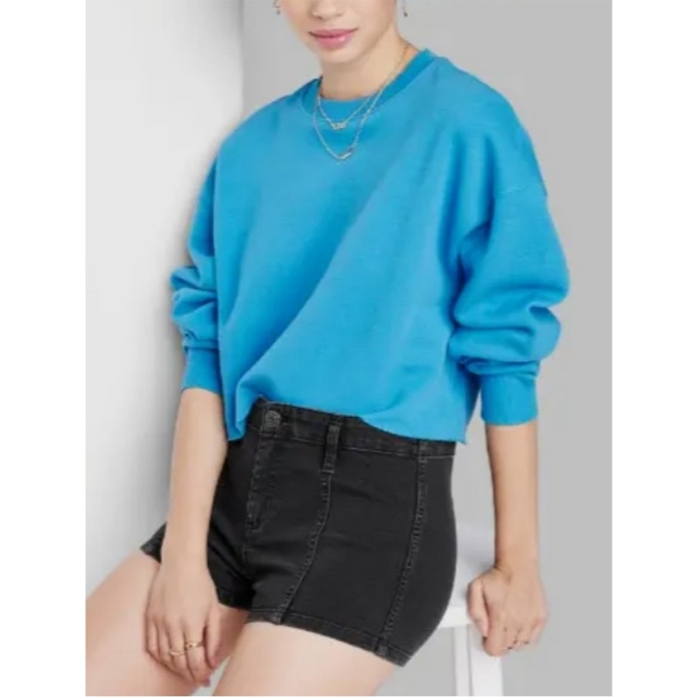 Wild Fable Super High Rise Jean shorts Black